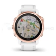 Garmin Fenix 6S Pro Rose Gold fehér szilikon szíjjal