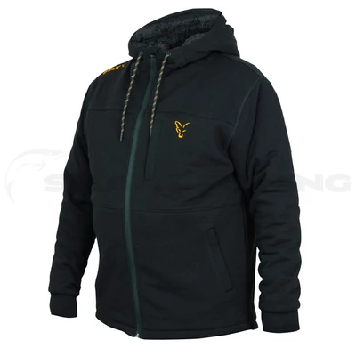 Fox Collection Black/Orange Sherpa Hoodie L