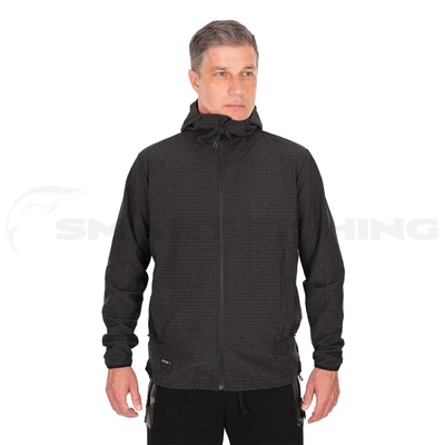  Fox Black Premium mid layer jacket Kapucnis Horgász Kabát L 