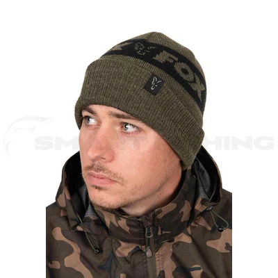 Fox Collection Beanie Hat - Green &amp; Black