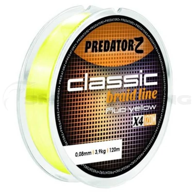 Predator-Z Classic fonott zsinór fluor sárga 120m